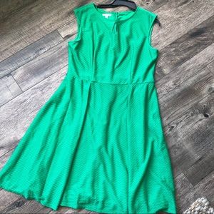 Bright green dress